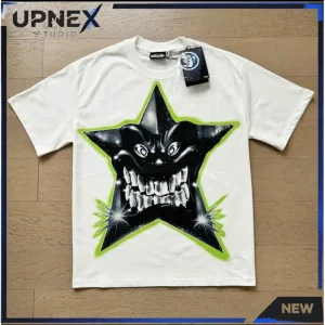 Áo thun trắng hình ngôi sao Hellstar cá tính